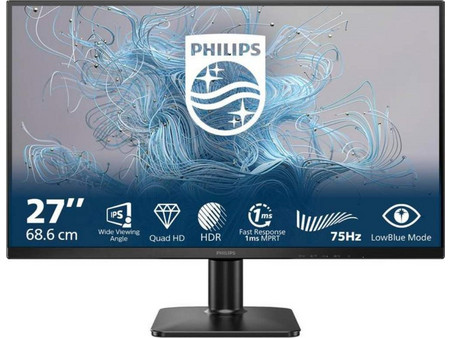 Philips E Line 27E2N1500L IPS HDR Monitor 27" 2560x1440 QHD 75Hz 4ms
