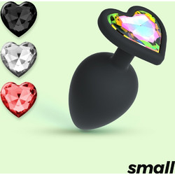Crushious Cuore Πρωκτική Σφήνα Diamond Plug 7cm Μαύρη