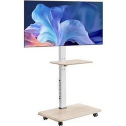 Vevor Trolley Shelf Βάση Τηλεόρασης Δαπέδου Περιστρεφόμενη Τροχήλατη 32"-70" έως 40kg
