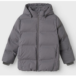 Name It Παιδικό Μπουφάν Χειμωνιάτικο Puffer Αντιανεμικό Γκρι 13244887
