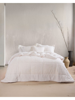 Rythmos Κουβερτοπάπλωμα Υπέρδιπλο 220x240 Butter Λευκό