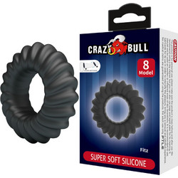 Crazy Bull Fitz Silicone Ring Ελαστικό Δαχτυλίδι Πέους Σιλικόνης Μαύρο
