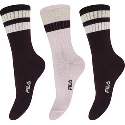 Fila Γυναικείες Κάλτσες Μαύρες Εκρού 3Pack F6609-413