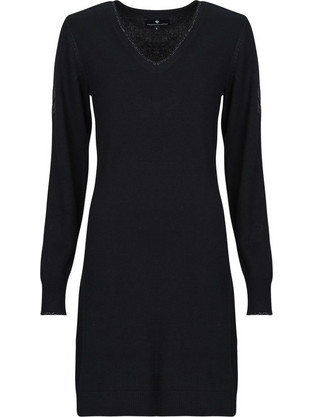 Freeman T.Porter Mini Καθημερινό Φόρεμα Πλεκτό Μαύρο 25322284-WO47-12