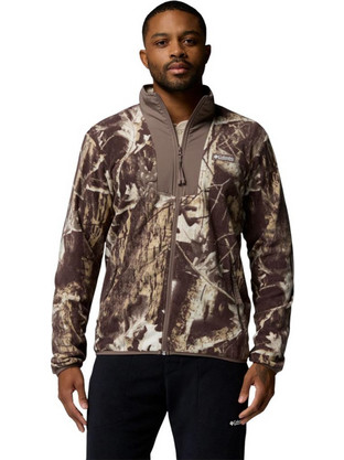 Columbia Ανδρική Ζακέτα Fleece με Φερμουάρ Καφέ 2135511-254