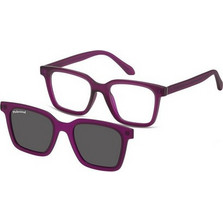 Sunoptic TRC-25F Ανδρικός Σκελετός Γυαλιών Οράσεως με Clip-On Κοκάλινος Μωβ