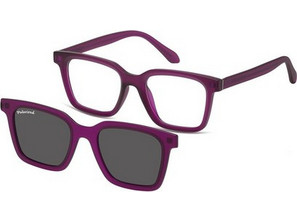 Sunoptic TRC-25F Ανδρικός Σκελετός Γυαλιών Οράσεως με Clip-On Κοκάλινος Μωβ
