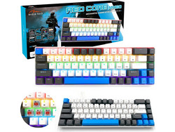 Media Tech Red Core Μηχανικό Gaming Πληκτρολόγιο 65% με Cherry MX Red Διακόπτες RGB White Blue