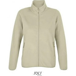 Sol's Factor Γυναικεία Ζακέτα Fleece Μακριά με Φερμουάρ Εκρού 03824