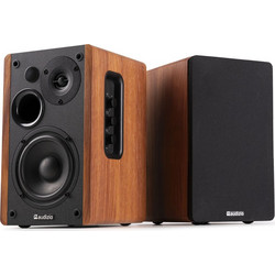 Audizio KS01 Αυτοενισχυόμενα Ηχεία με Bluetooth 40W Wood (Ζεύγος)