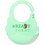 BabyOno Ready To Eat Αδιάβροχη Σαλιάρα Σιλικόνης με Κουμπί & Τσέπη 6m+ Πράσινο Mint