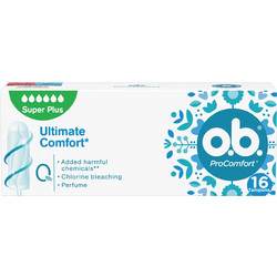 O.B. Ultimate Comfort Super Plus Ταμπόν για Αυξημένη Ροή 6 Σταγόνες 16τμχ