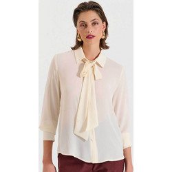 Bill Cost Μακρυμάνικο Γυναικείο Πουκάμισο Πολυεστέρα Mονόχρωμο Εκρού 10-031038-0