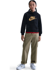 Nike Παιδικό Φούτερ με Κουκούλα Μαύρο Χρυσό IH2874-010