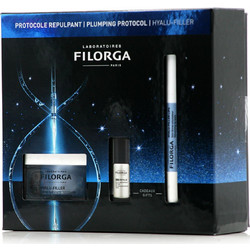 Filorga Hyalu-Filler Hydrating Plumping Cream 50ml + NCEF-Revitalize Serum 5ml + Hyalu-Filler Lips 4gr