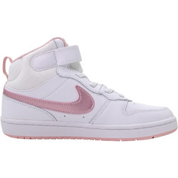 Nike Court Borough 2 MID Παιδικά Sneakers Μποτάκια Λευκά Ροζ CD7783105