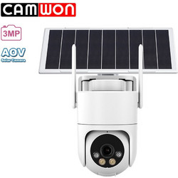 Camwon WIP-CP300BW IP Κάμερα Ασφαλείας Wi-Fi 3MP 3.6mm Αδιάβροχη Νυκτός Μπαταρίας με Ηλιακό Πάνελ