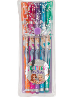 TOPModel Στυλό Gel Πολύχρωμο με Glitter 5τμχ 412743