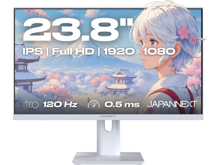 JAPANNEXT JN-I238FHD120F-HSP-W IPS Gaming Monitor 23.8" 1920x1080 FHD 120Hz 1ms