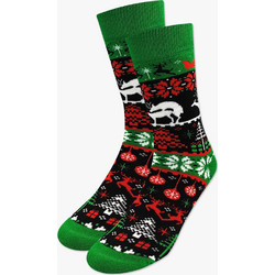 NODO Reindeer Mood Χριστουγεννιάτικες Ανδρικές Κάλτσες Ψηλές Πράσινες S16500