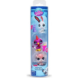 Basic Fun Littlest Pet Shop W2 Φιγούρες σε Σωλήνα Rabbit Woodpecker & Squirrel