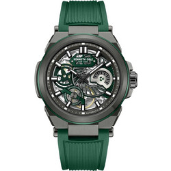 Kenneth Cole Ανδρικό Ρολόι Αυτόματο με Πράσινο Καουτσούκ Λουράκι KCWGZ0065603