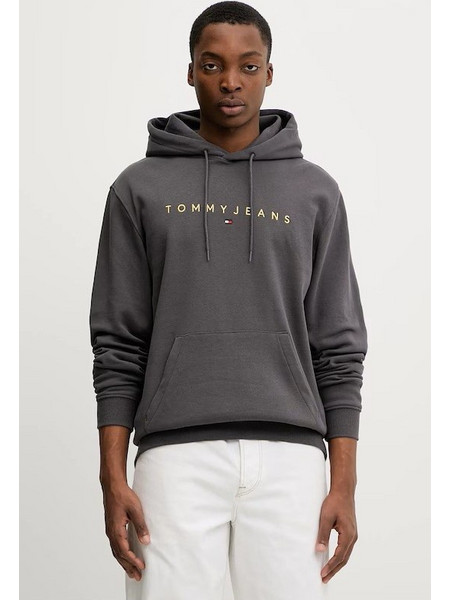 Tommy Hilfiger Ανδρικό Φούτερ με Κουκούλα & Τσέπες Ανθρακί DM0DM20746-0GL