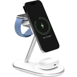 Puro Mag Station 3in1 Magsafe Ασύρματος Φορτιστής με Καλώδιο USB-C με Θύρα USB-C 30W