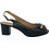 Miramax Γόβες Slingback Δερμάτινες με Χοντρό Χαμηλό Τακούνι Μαύρες 8832
