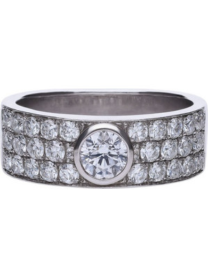 Diamonfire Γυναικείο Δαχτυλίδι Ροζέτα από Ασήμι 925 με Ζιργκόν 61127010821