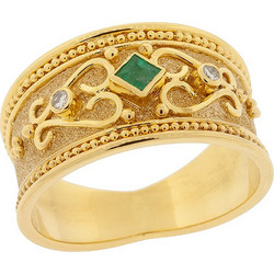 Million Diamonds Γυναικείο Δαχτυλίδι Βεράκι από Xρυσό 18K με Σμαράγδι RK22336