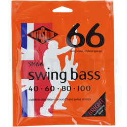 Rotosound SM66 Σετ 4 Χορδές Ηλεκτρικού Μπάσου Stainless Steel 40-100" Mixed Tension