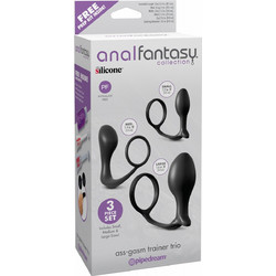 Pipedream Anal Fantasy Ass-Gasm Trainer Σετ Πρωκτικές Σφήνες Μαύρες 3τμχ PD4695-23