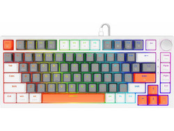 SAVIO Astral Μηχανικό Gaming Πληκτρολόγιο TenKeyLess με Outemu White Διακόπτες RGB White Grey