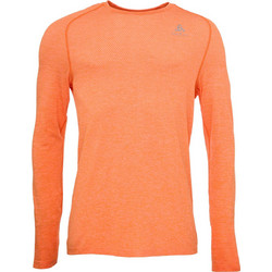Odlo The Essentials Seamless Long Sleeve Running Ανδρικό Αθλητικό T-Shirt Πορτοκαλί 313932 30884