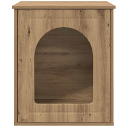 vidaXL Ξύλινo Σπιτάκι Γάτας 53x52x62cm Εκρού 8000715