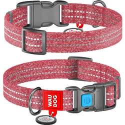 Waudog Reflective Κολάρο Σκύλου Κόκκινο 2.5x37-58cm
