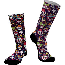 Dimisocks Do You Dare Purple Skulls Ανδρικές Κάλτσες Ψηλές με Σχέδια Μωβ 70134