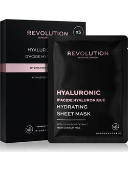 Revolution Skincare Hyaluronic Acid Sheet Μάσκα Προσώπου για Ενυδάτωση με Υαλουρονικό 5τμχ