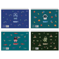 interDRUK Boys Μπλοκ Ζωγραφικής 21x30cm 40 Φύλλων Διάφορα Σχέδια
