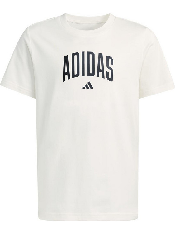 Adidas Collegiate Graphic Tee Παιδικό T-Shirt Κοντομάνικο Λευκό Μαύρο KE1347