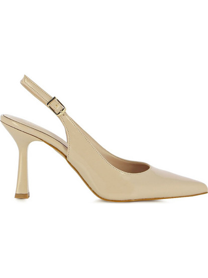 Guy Laroche Γόβες Slingback Λουστρίνι με Λεπτό Ψηλό Τακούνι Εκρού 745 S514S2600745