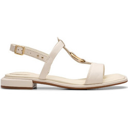 Clarks Δερμάτινα Γυναικεία Σανδάλια Μπεζ 26181241