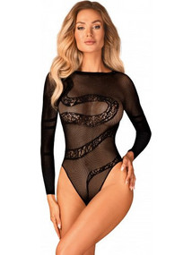 Obsessive Sexy Κορμάκι String Αυτοκινήτου See Through Μαύρο B137
