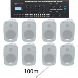 Sirus 4room Bundle S Σετ Ηχεία Εξωτερικού Χώρου Τοίχου Αδιάβροχα Λευκά