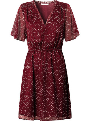 Pepe Jeans Marius Mini Καλοκαιρινό Βραδινό Φόρεμα Μπορντό PL9537756-296