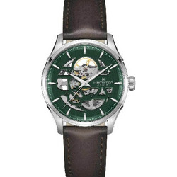 Hamilton Jazzmaster Skeleton Ανδρικό Ρολόι Αυτόματο με Καφέ Δερμάτινο Λουράκι H42535560
