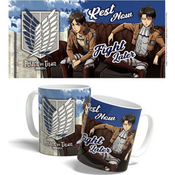 POPbuddies Attack on Titan Rest Now Fight Later Mug