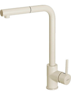 Elleci Trail Plus MGKTRP62 Μπαταρία Κουζίνας Πάγκου Διπλής Παροχής Ανάμεικτη με Ντουζ Λευκή