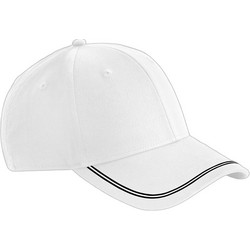 Beechfield Match Day Ανδρικό Καπέλο Jockey Υφασμάτινο Λευκό B166R
